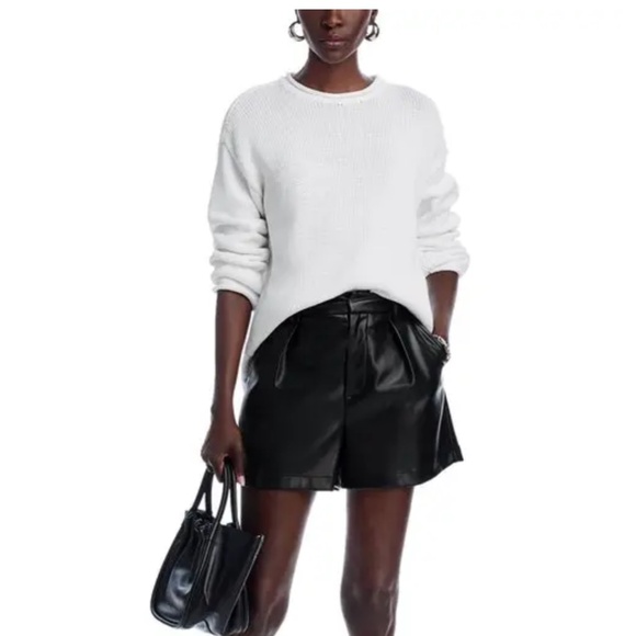 AQUA White Cotton Roll Neck Sweater – Size Large – NWT - Picture 1 of 7